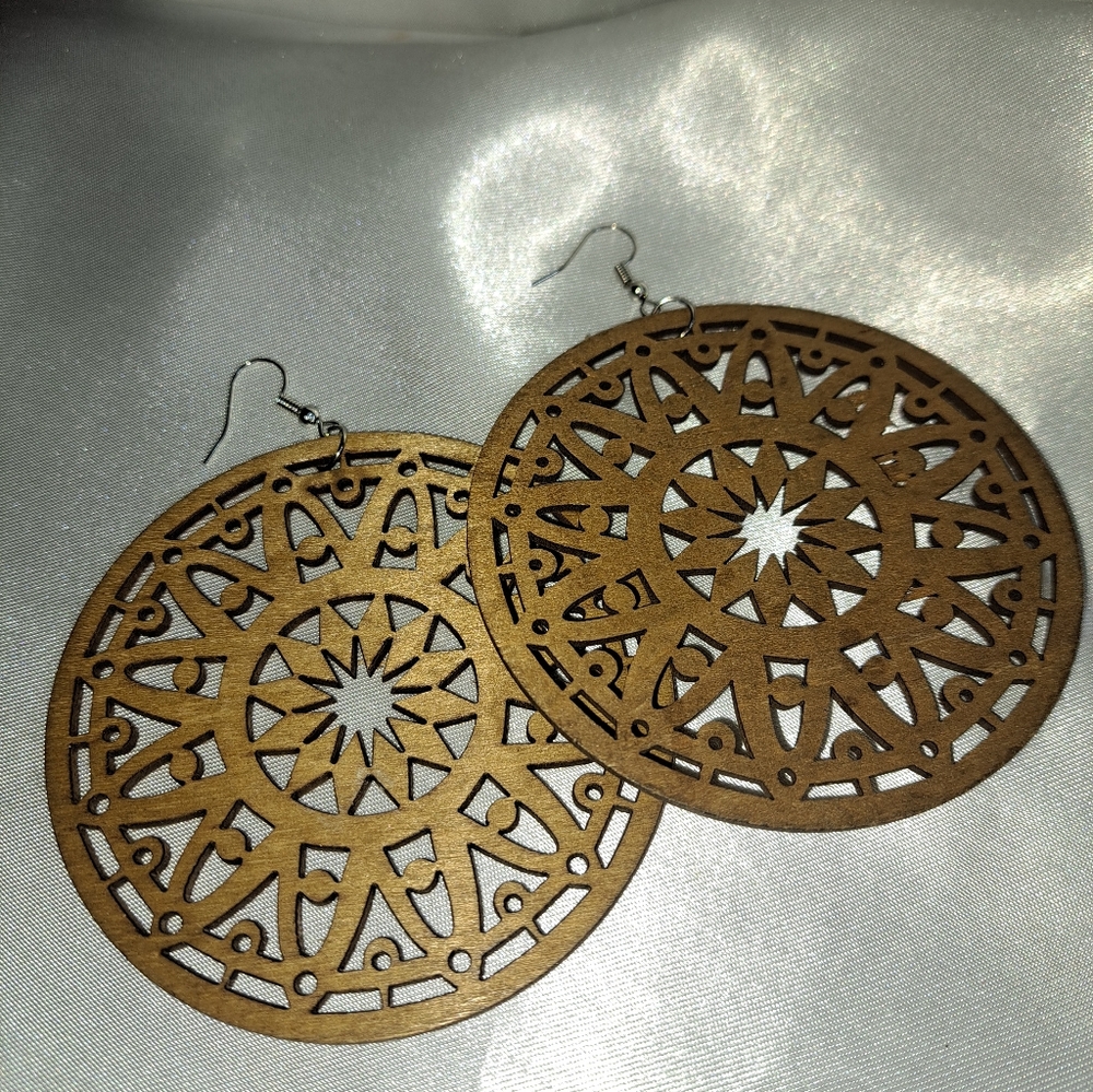 BOHO WOOD EARRINGS